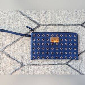 NWOT Michael Kors Cobalt Blue Studded Wristlet